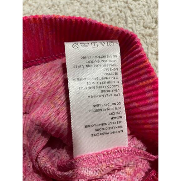 NWT Urban Outfitters Womens Small Barbie Y2K Alia Plisse Flare Pants Pink New - Picture 10 of 13